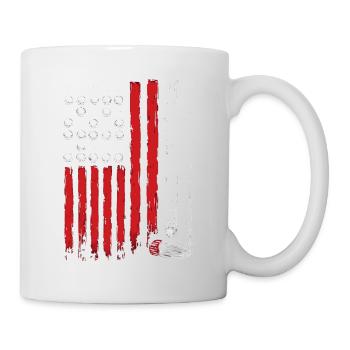 Amerikanische Flagge Golf Golfer Lustiger Golf Club Golfen - Tasse - Weiß - Rechts
