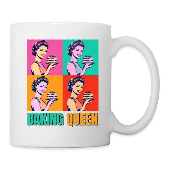 Baking Cake Baking Queen Baking Fairy Baker Pop Art - Mug - white - Right