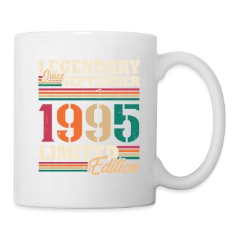 Vintage 1995 Septembre Cadeau Anniversaire Rétro - Mug blanc - blanc - Droite