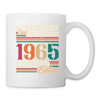 Vintage 1965 Septembre Cadeau Anniversaire Rétro - Mug blanc - blanc - Droite
