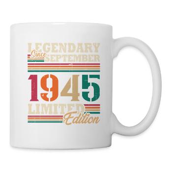 Vintage 1945 Septembre Cadeau Anniversaire Rétro - Mug blanc - blanc - Droite