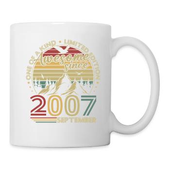 Vintage September 2007 Retro Birthday Gift - Mug - white - Right