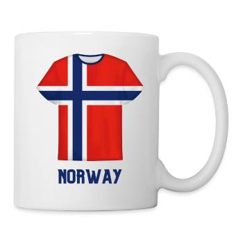 Norway Football Shirt – Flag Design - Mug - white - Right