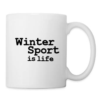 winter sport is life - Tasse - Weiß - Rechts