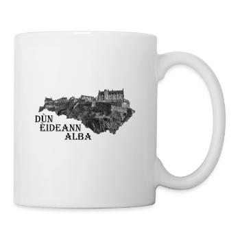 "Dùn Èideann Alba" - Edinburgh Castle Schottland - Tasse - Weiß - Rechts