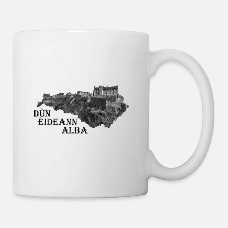 "Dùn Èideann Alba" - Edinburgh Castle Schottland - Tasse - Weiß