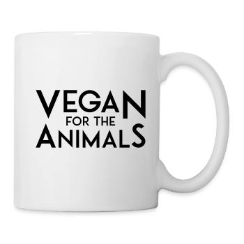 VEGAN FOR THE ANIMALS white - Mug - white - Right