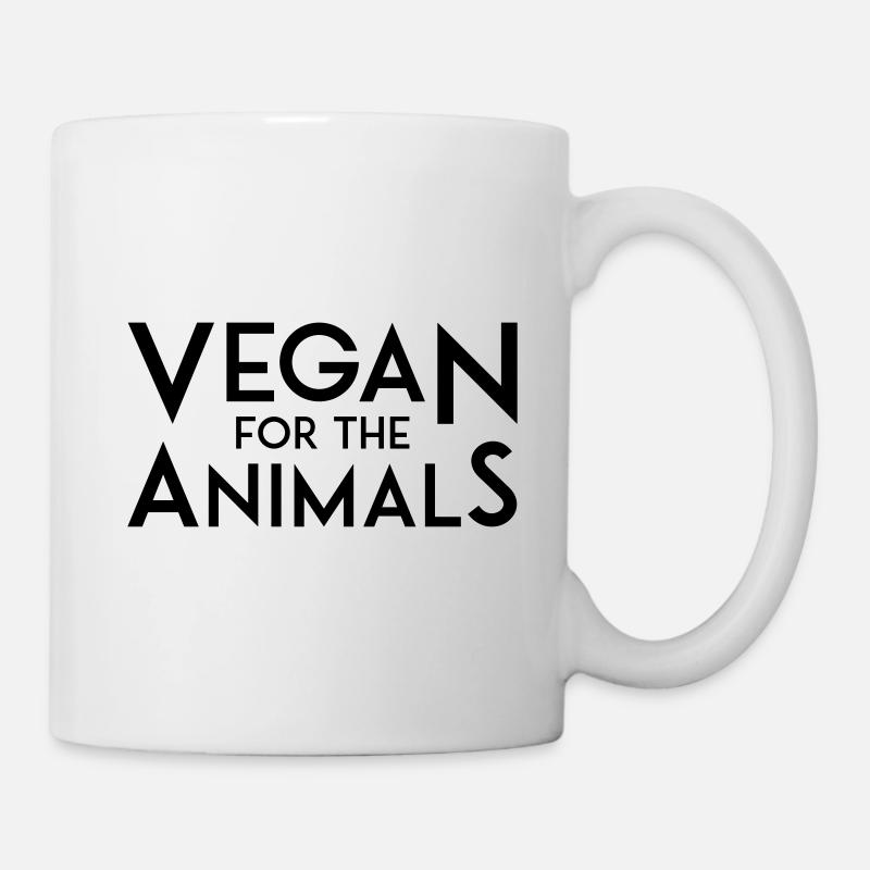 VEGAN FOR THE ANIMALS white - Tasse - Weiß