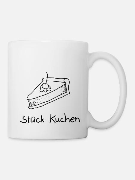 Stück Kuchen - Tasse - Weiß