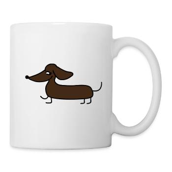 Dackel suess - Tasse - Weiß - Rechts
