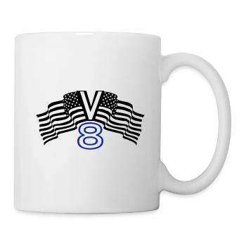 V8, muscle car, garage, voiture, tuning, États-Unis(25) - Mug blanc - blanc - Droite