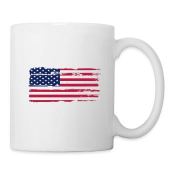 Style vintage original du drapeau américain - Mug blanc - blanc - Droite