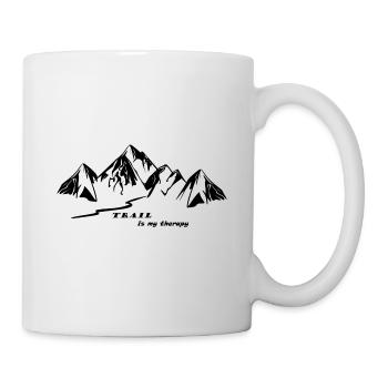 Trail is my therapy - Mug blanc - blanc - Droite