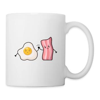 Bacon Egg Fried Egg Kawaii Foodie Gift - Mug - white - Right