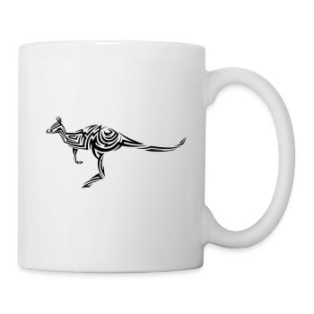 Kangaroo Tribal Tattoo - Tasse - Weiß - Rechts