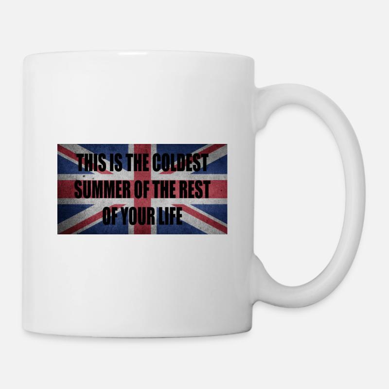 coldest summer climate protection summer england uk - Mug - white