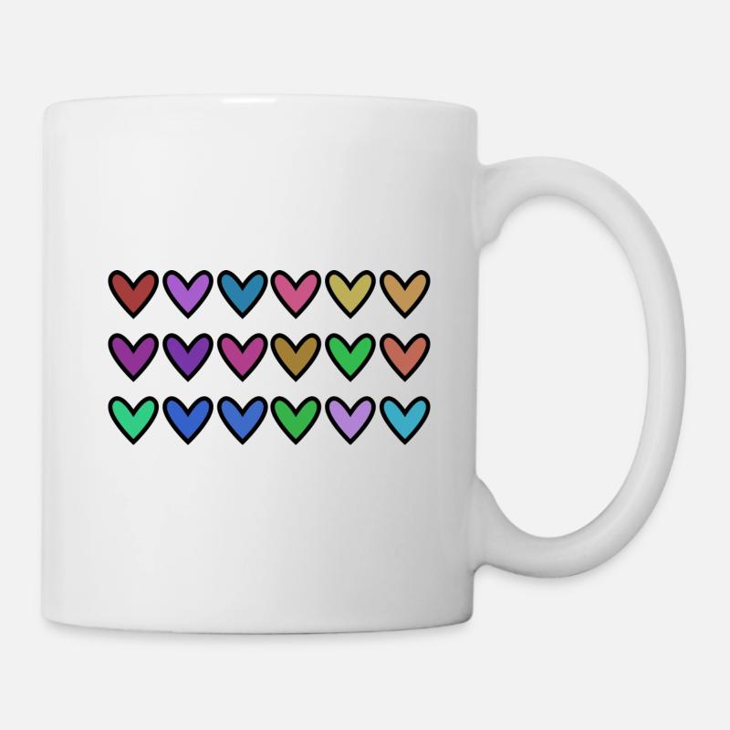 CŒUR. CŒURS. SAINT VALENTIN. LOVE. AMOUR. HEART - Mug blanc - blanc