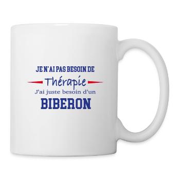 Plan de travail 2thérapie biberon - Mug blanc - blanc - Droite