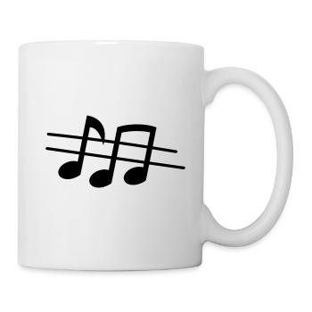 Partitions musicales - Mug blanc - blanc - Droite