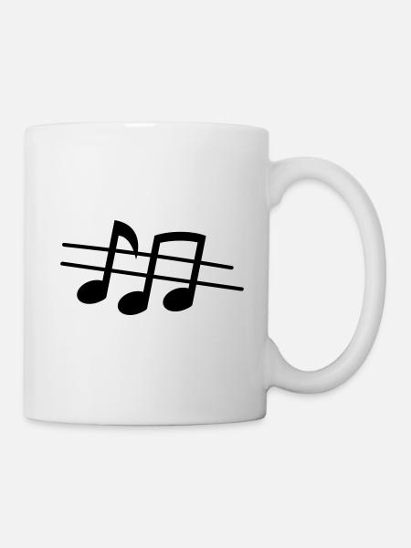 Musik Noten - Tasse - Weiß