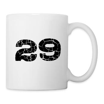 29 Zahl Trikot - Tasse - Weiß - Rechts