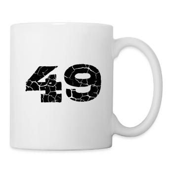 49 Zahl Trikot - Tasse - Weiß - Rechts