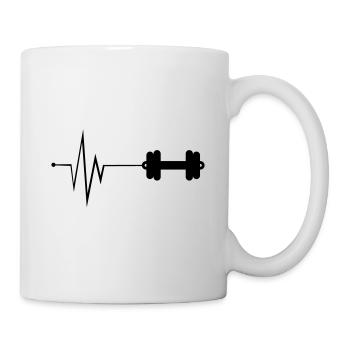 Dumbbell Pulse fitness - Mug - white - Right