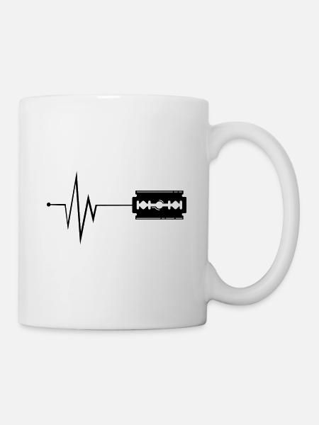 Rasierklinge Puls - Tasse - Weiß