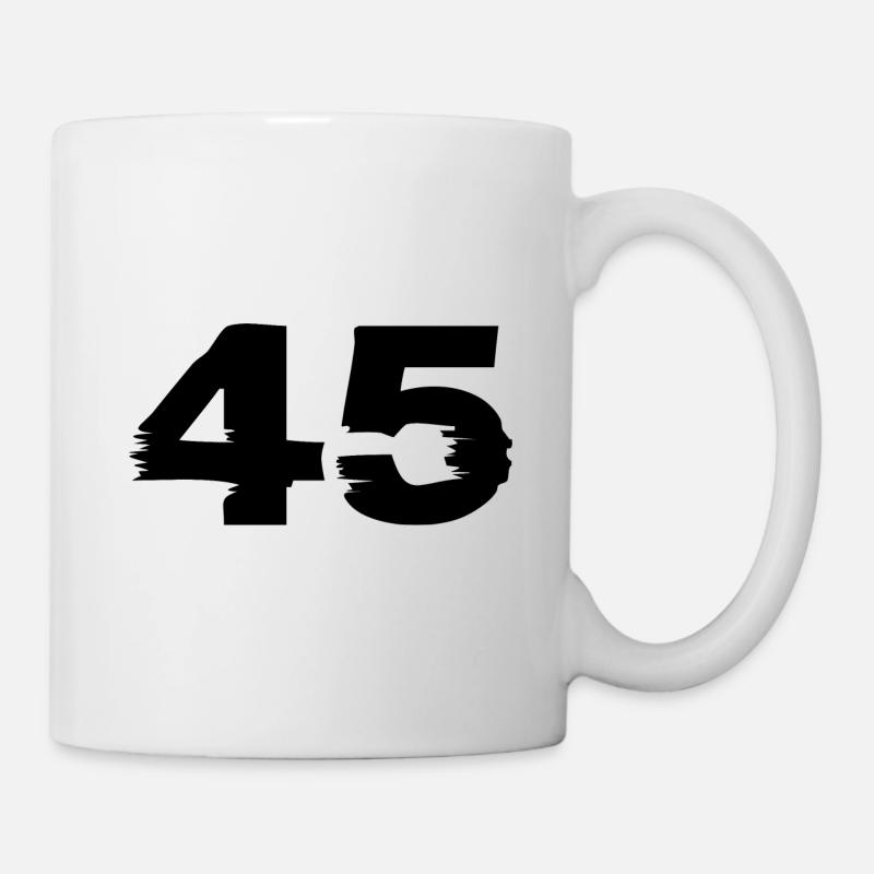 45 Numéro - Mug blanc - blanc