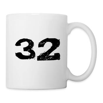 Maillot 32 Numéro - Mug blanc - blanc - Droite