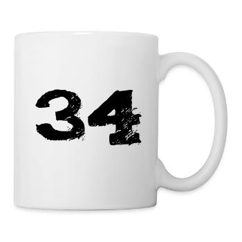 Maillot 34 Numéro - Mug blanc - blanc - Droite