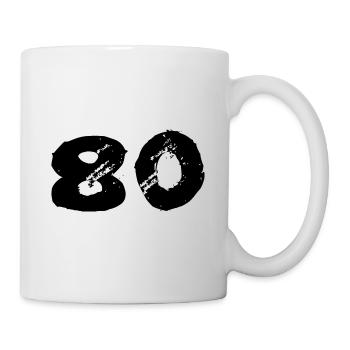 Maillot 80 numéro - Mug blanc - blanc - Droite