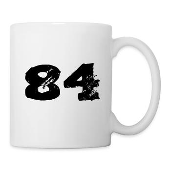 84 Maillot numéro - Mug blanc - blanc - Droite