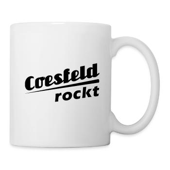 Coesfeld rockt - Textdesign mit Stadtnamen - Tasse - Weiß - Rechts