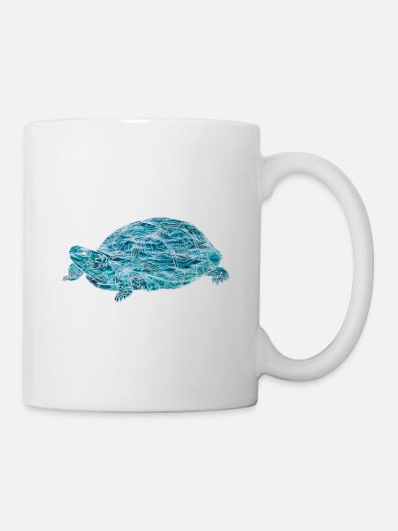 tortue, crapaud, animaux, nature - Mug blanc - blanc