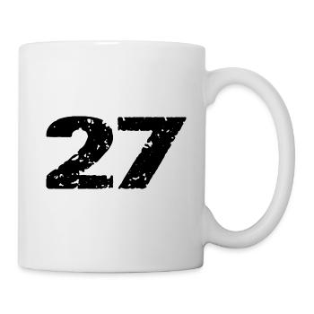 27 Maillot numéro - Mug blanc - blanc - Droite