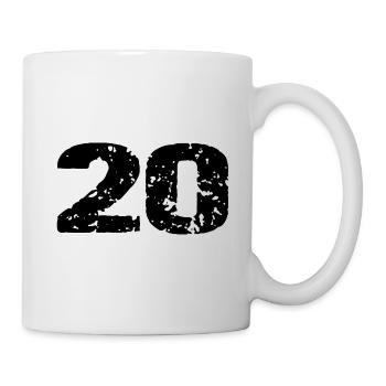 Maillot 20 Numéro - Mug blanc - blanc - Droite