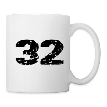 Maillot 32 Numéro - Mug blanc - blanc - Droite
