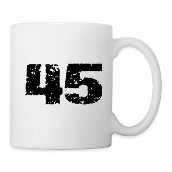 45 Zahl Trikot - Tasse - Weiß - Rechts