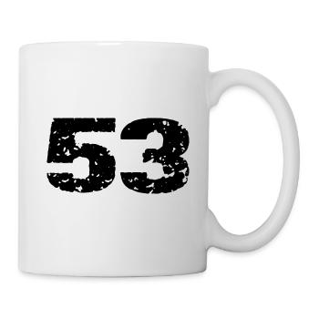 53 Numéro maillot - Mug blanc - blanc - Droite