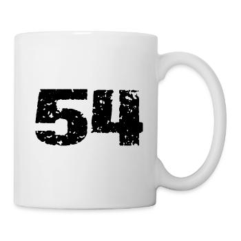 54 Maillot numéro - Mug blanc - blanc - Droite