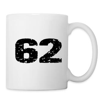 62 Maillot numéro - Mug blanc - blanc - Droite