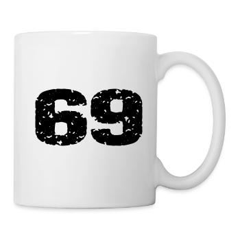 69 Zahl Trikot - Tasse - Weiß - Rechts