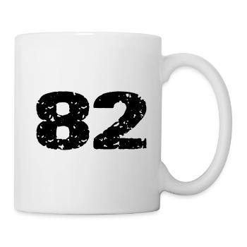 82 Maillot numéro - Mug blanc - blanc - Droite