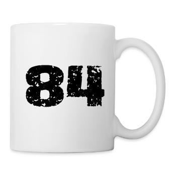 84 Zahl Trikot - Tasse - Weiß - Rechts
