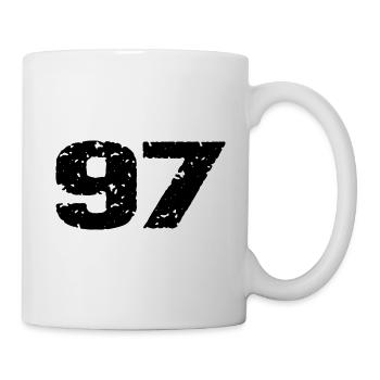 97 Numéro maillot - Mug blanc - blanc - Droite