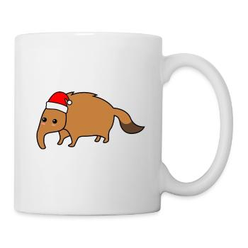 Ameisenbär Comic Weihnachten Xmas - Tasse - Weiß - Rechts
