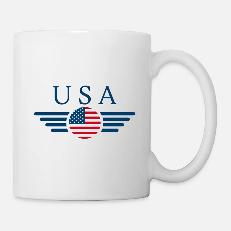 USA Flag - Mug - white