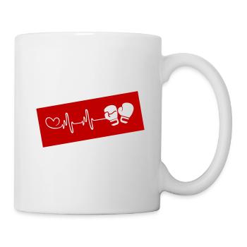 Boxen Boxhandschuhe Puls Liebe - Tasse - Weiß - Rechts