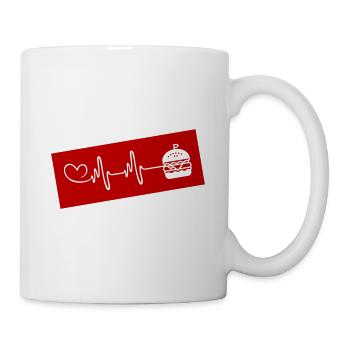 Burger Puls Herz Liebe - Tasse - Weiß - Rechts